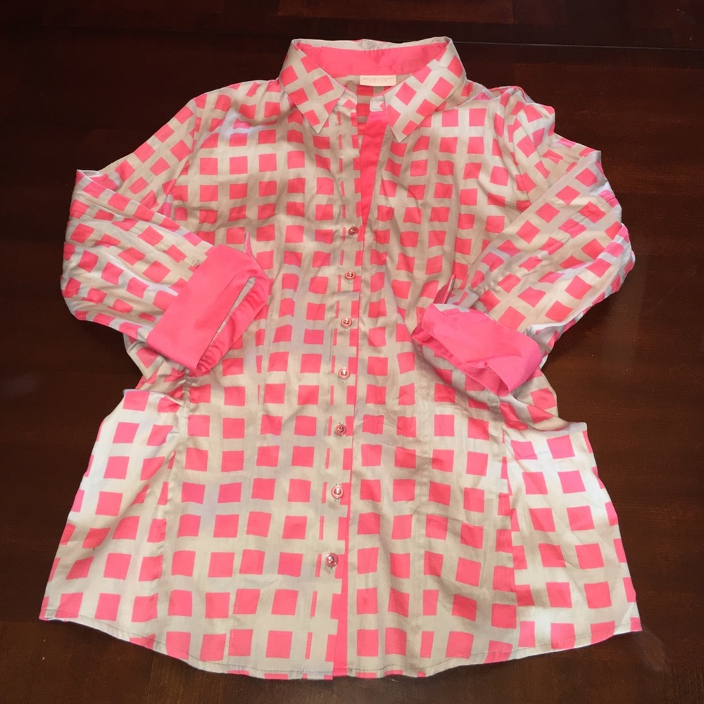 Block Print Button Down